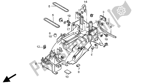 Toutes les pièces pour le Garde-boue Arrière du Honda CBR 1100 XX 1998