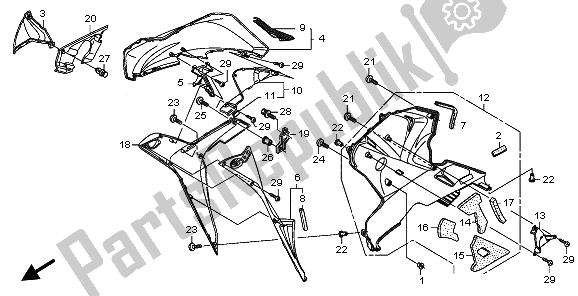 Todas las partes para Carenado Inferior (r.) de Honda CBR 600 RR 2010