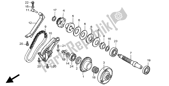 Wszystkie części do Sprz? G? O Rozruchowe Honda CB 750F2 1998