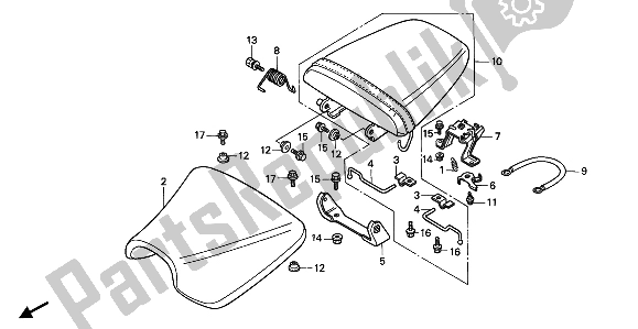 Alle onderdelen voor de Stoel van de Honda CBR 900 RR 1992