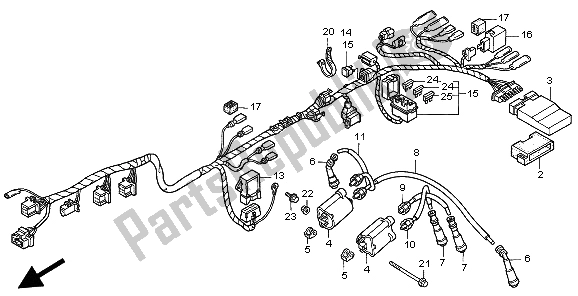 Todas as partes de Chicote De Fios do Honda CB 750F2 1998