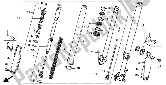 Todas las partes para Tenedor Frontal de Honda CRF 250X 2004