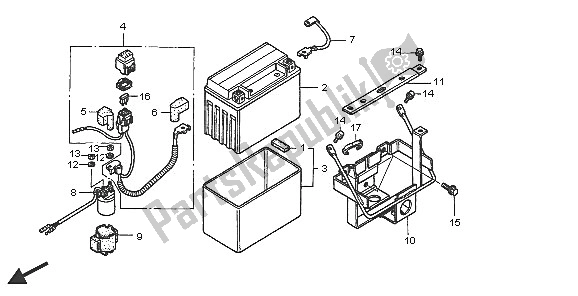 Tutte le parti per il Batteria del Honda TRX 300 EX Fourtrax 2005