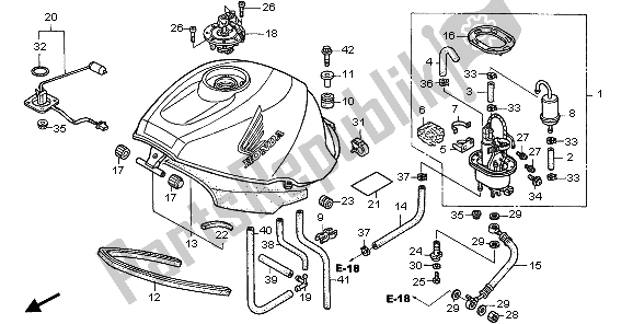 Todas as partes de Tanque De Combustível do Honda CBR 1100 XX 2007