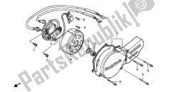 lewa pokrywa skrzyni korbowej i generator