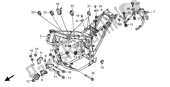 Todas las partes para Cuerpo Del Marco de Honda XL 650V Transalp 2003