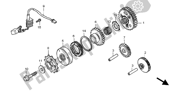 Tutte le parti per il Generatore Di Impulsi del Honda VFR 800 2004