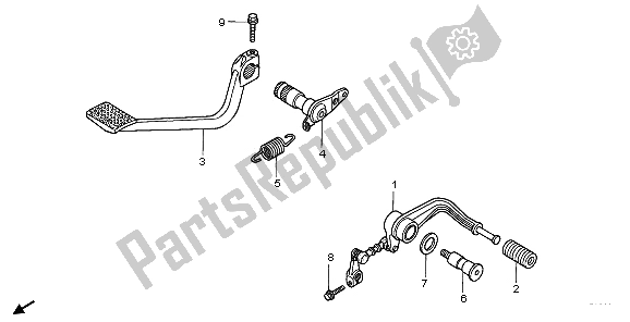 Todas as partes de Pedal do Honda GL 1800A 2006