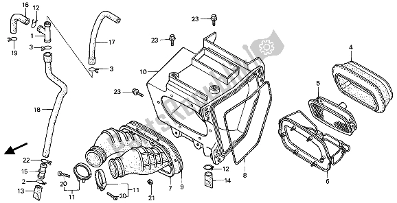 Todas las partes para Filtro De Aire de Honda XR 600R 1986