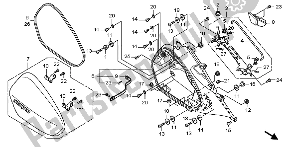 All parts for the R. Saddlebag of the Honda NT 700V 2006