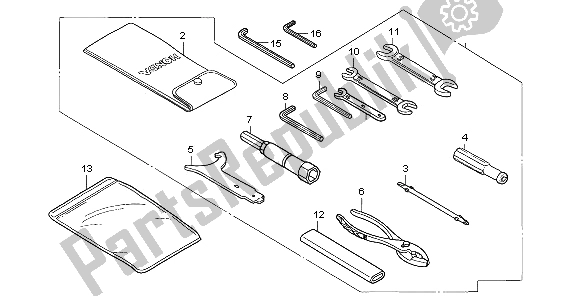 All parts for the Tools of the Honda VTX 1800C1 2006