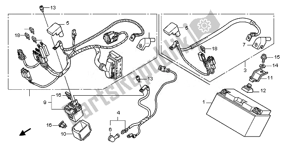 All parts for the Battery of the Honda CBF 1000F 2011