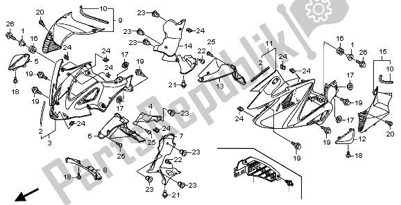 Todas las partes para Capucha Media de Honda NT 700 VA 2007