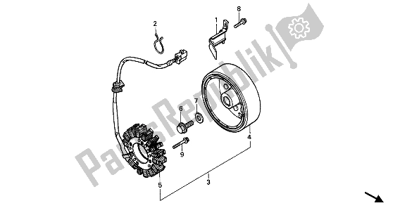 All parts for the Generator of the Honda CBR 600F 1988