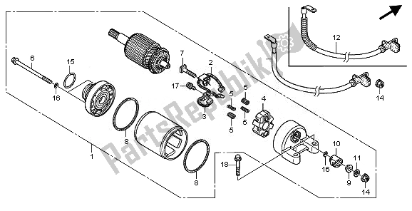 Todas las partes para Motor De Arranque de Honda VT 750C2S 2011