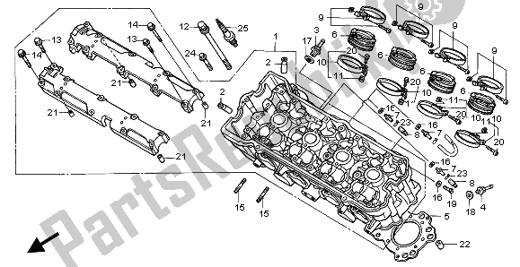 Todas las partes para Cabeza De Cilindro de Honda CBR 600F 1997