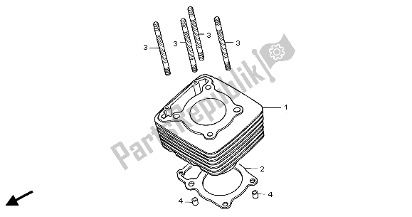 Todas as partes de Cilindro do Honda CBF 250 2006