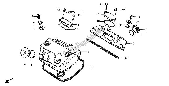 Toutes les pièces pour le Le Couvre-culasse du Honda XRV 650 Africa Twin 1988