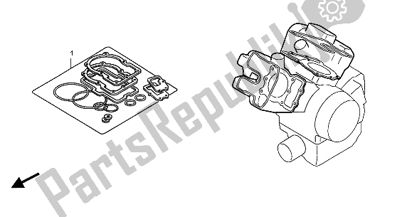 All parts for the Eop-1 Gasket Kit A of the Honda NT 650V 2001