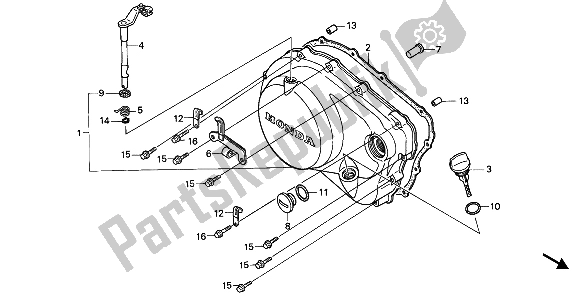 Todas las partes para Tapa Del Cárter Derecho de Honda CB 450S 1988