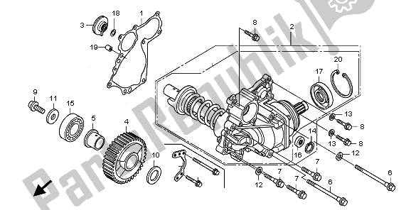 Wszystkie części do Boczna Skrzynia Biegów Honda VFR 1200 FDA 2010