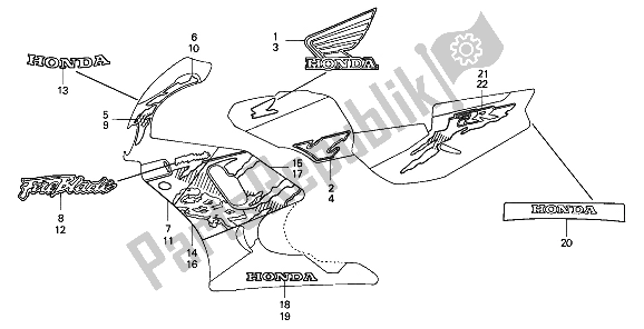 Tutte le parti per il Striscia E Segna del Honda CBR 900 RR 1994