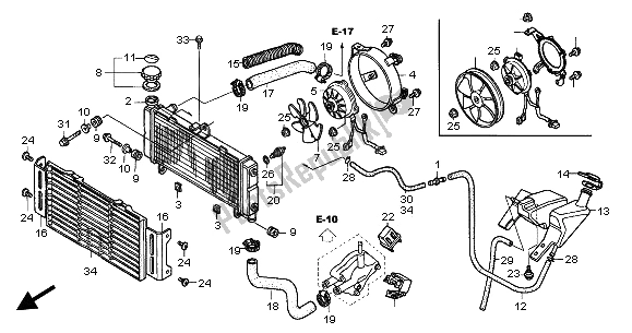 All parts for the Radiator of the Honda CB 600F Hornet 2003