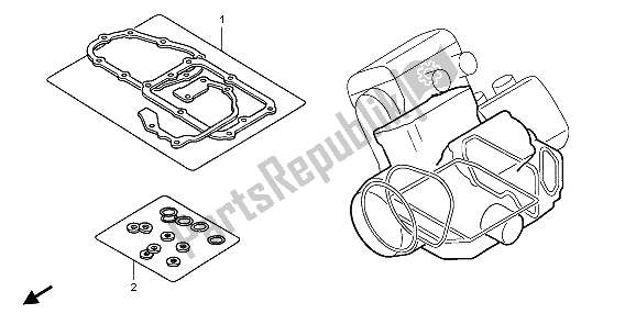 All parts for the Eop-2 Gasket Kit B of the Honda ST 1300A 2007