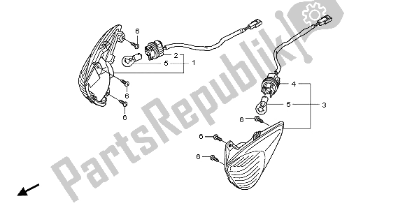 All parts for the Winker of the Honda CBF 1000S 2007