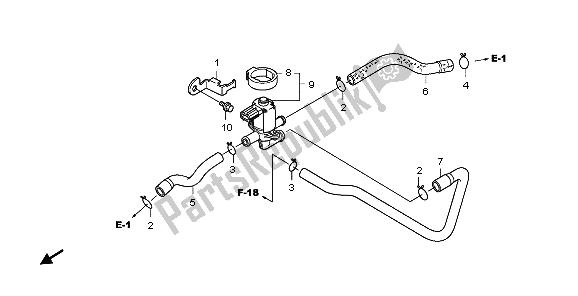 All parts for the Air Injection Control Valve of the Honda VT 750C2 2007