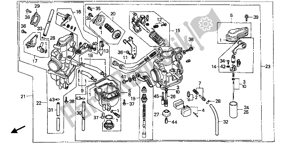 All parts for the Carburetor of the Honda XR 600R 1985