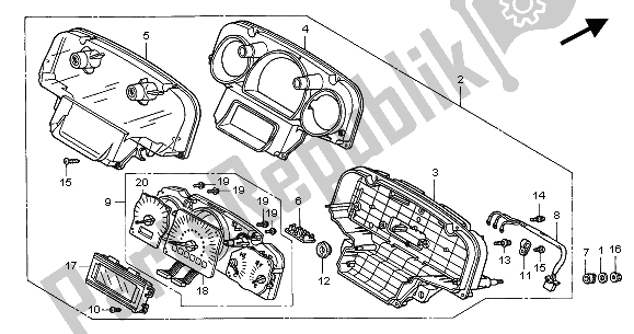 All parts for the Meter (kmh) of the Honda GL 1800A 2004