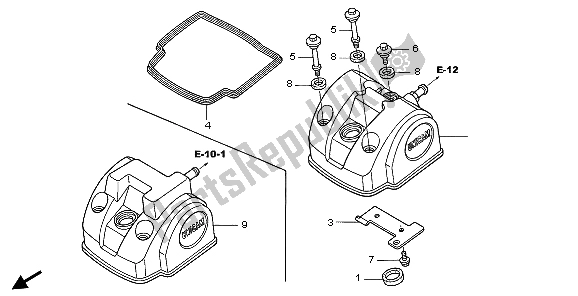 Todas las partes para Cubierta De Tapa De Cilindro de Honda TRX 450 ER 2007