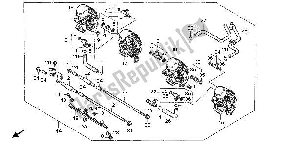 Tutte le parti per il Carburatore (assy.) del Honda CB 1000F 1996