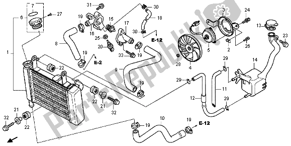 Tutte le parti per il Termosifone del Honda CBR 125R 2013