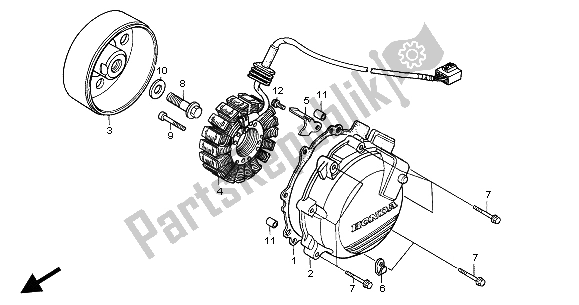 All parts for the Generator of the Honda VFR 800A 2004