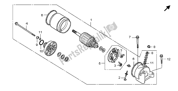 Tutte le parti per il Motore Di Avviamento del Honda XR 125L 2006