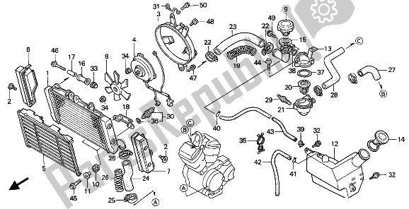 Todas las partes para Radiador de Honda NTV 650 1991