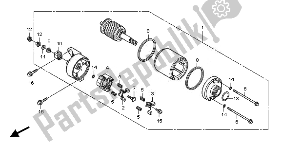 Toutes les pièces pour le Demarreur du Honda VFR 1200 FD 2011