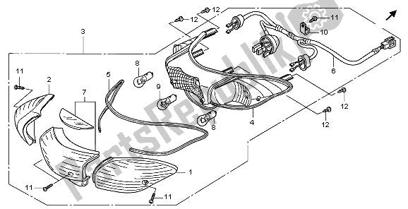 Todas las partes para Luz De Combinación Trasera de Honda PES 125 2009