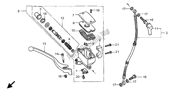 Toutes les pièces pour le Maître-cylindre De Frein du Honda VT 600C 1999