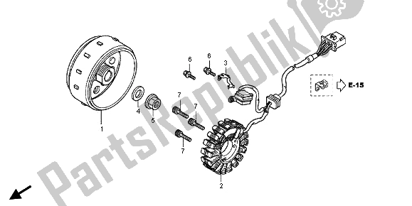 Tutte le parti per il Generatore del Honda CBR 125R 2013