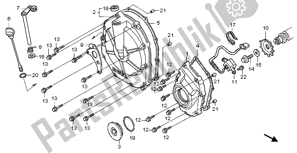 Wszystkie części do Prawa Os? Ona Skrzyni Korbowej Honda CBR 600F 1996