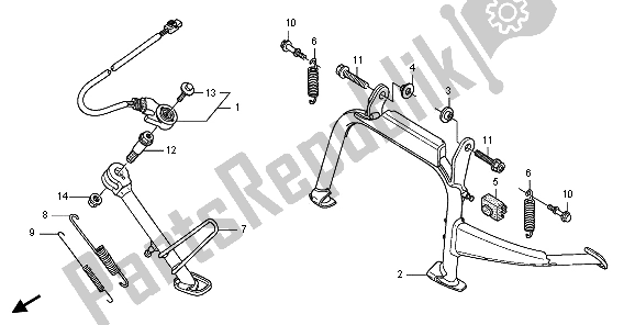 Tutte le parti per il In Piedi del Honda FES 150A 2009