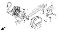 lewa pokrywa skrzyni korbowej i generator