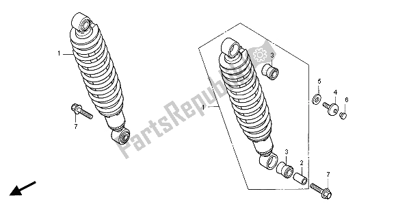 Toutes les pièces pour le Coussin Arrière du Honda CB 750F2 2001