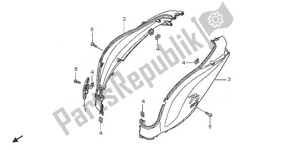 All parts for the Body Cover of the Honda PES 150R 2008