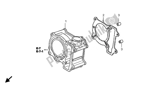 All parts for the Cylinder of the Honda FES 125A 2008
