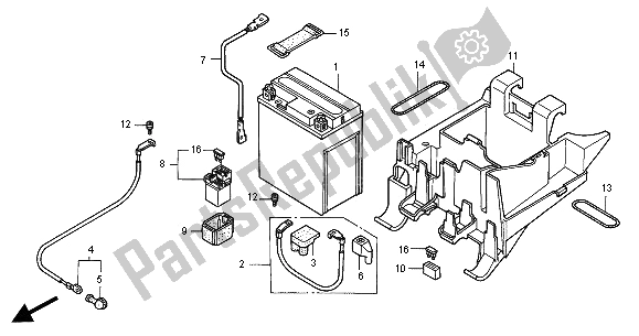 Todas las partes para Batería de Honda VT 125C 2000