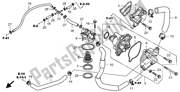 Wszystkie części do Pompa Wodna Honda VFR 1200 FDA 2010